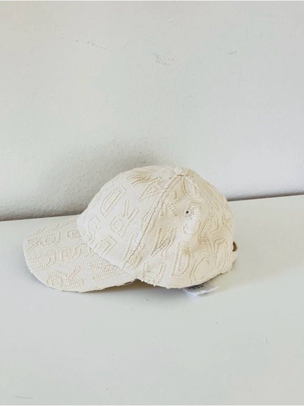 Sandro Andy Monogram Jacquard Baseball Cap Cream Ivory Adjustable Logo Hat🤍 - Picture 8 of 15